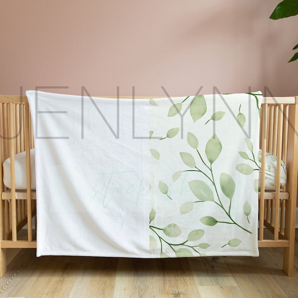 30x40 Minky Blanket + Crib Sheet Mockup #GG6, Nursery Blanket Mockup, baby blanket mockup, horizontal minky mockup, crib blanket mockup,