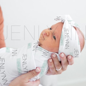 Baby Blanket and Headband Mockup #BE17, Baby Girl Blanket Mockup, custom blanket mockup, baby mockup, white headband mockup, baby bow mockup
