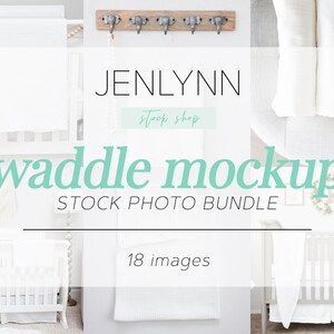Swaddle Blanket Stock Foto Bundle, Baby Decke Stock Fotos, Swaddle Mockup, Kinderzimmer Mockup, Krippe Stock Foto, Stoff Mockup, Krippe Mockup