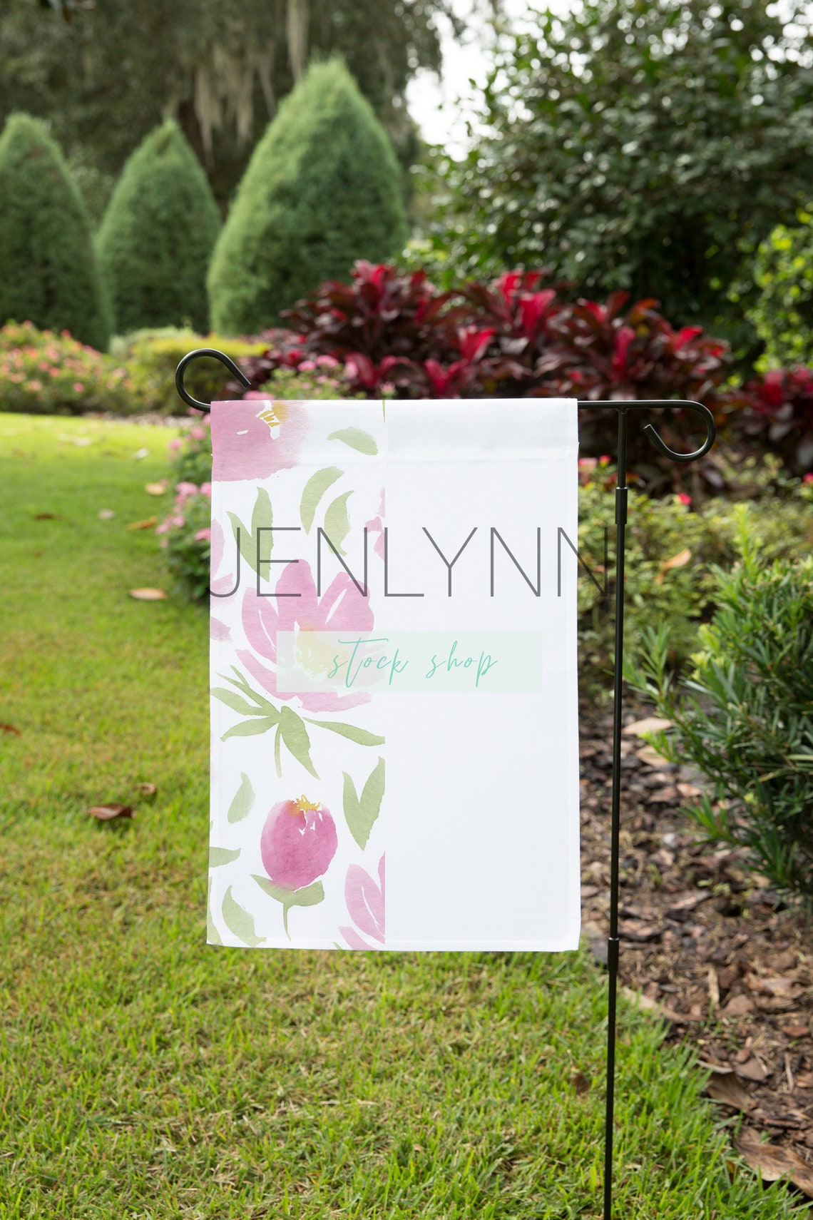 Download Garden Flag Mockup White Yard Flag Mock up Mockup Digital ...