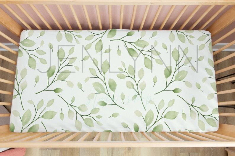 Download White Crib Sheet Mockup fitted sheet mockup nursery mockup | Etsy