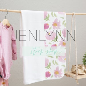 Baby Jersey Decke Mockup, Neugeborenen Decke Mockup, PSD Decke POD Mockup, benutzerdefinierte Babydecke Mockup, Kinderdecke Mockup