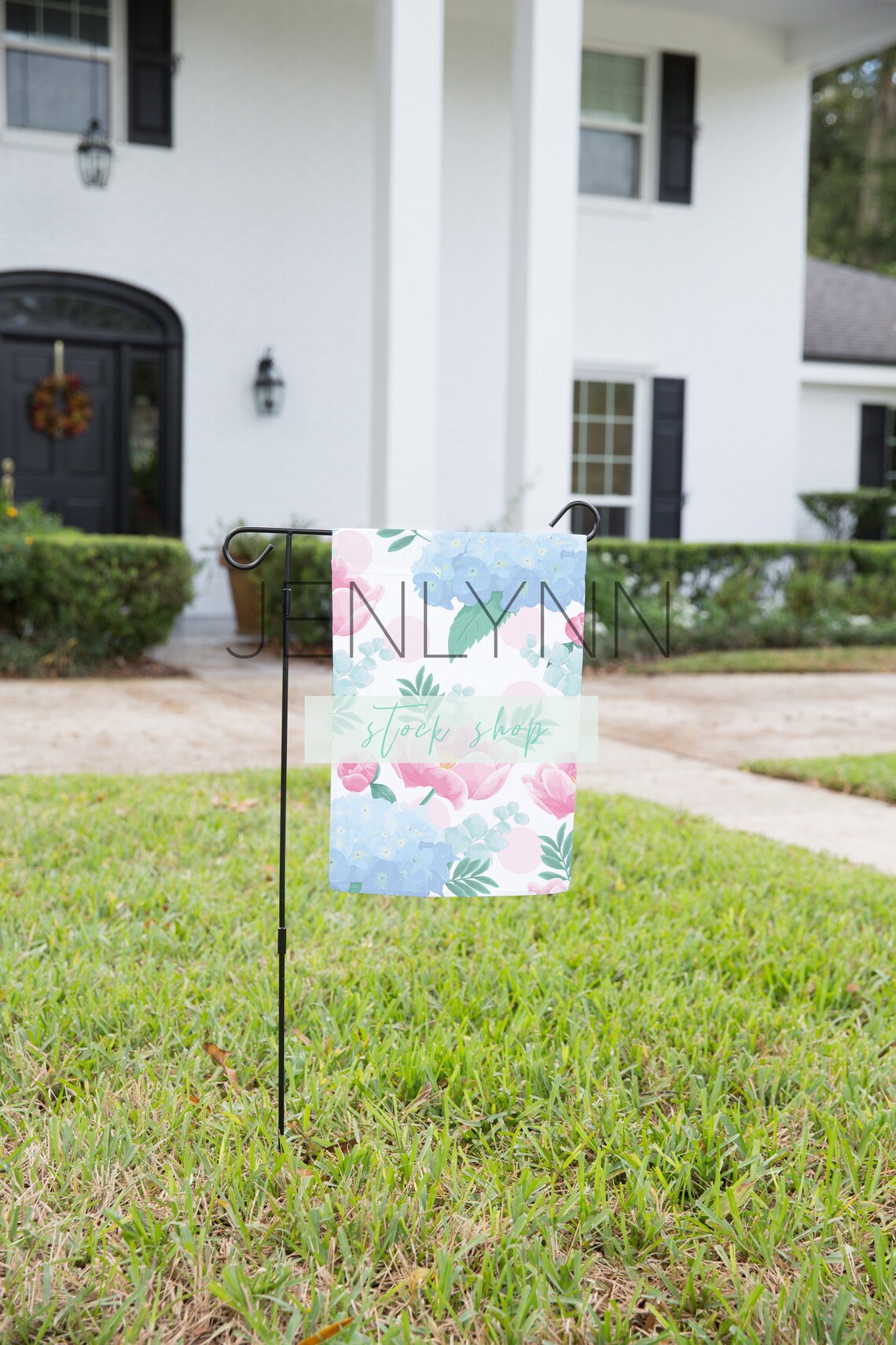 12x18 Garden Flag Mockup White Yard Flag Mock Up Digital Etsy