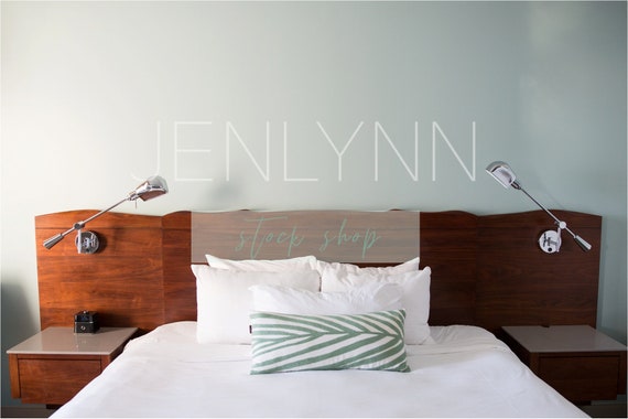 Blank Wall Bedroom Mockup Empty Wall Mockup Modern Bedroom Etsy