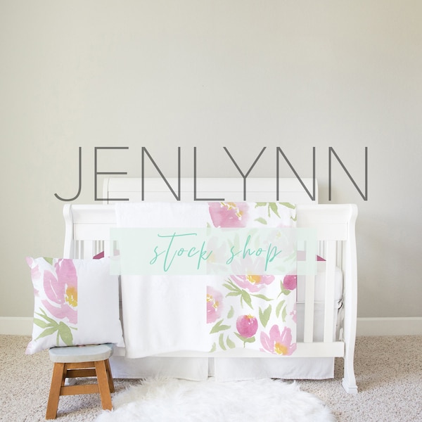 Nursery Velveteen Blanket Mockup: Pillow & Crib, Blank Wall (PSD, JPG)