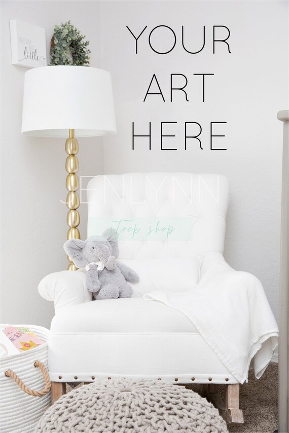 Nursery Blank Wall Mockup Interior Wall Mockup Styled Stock Etsy