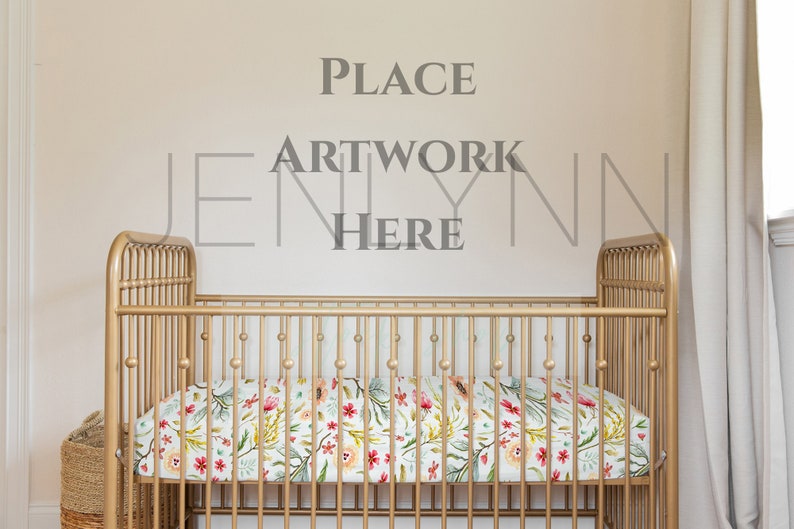Download Gold Crib Sheet Mockup fitted sheet mockup nursery mockup | Etsy