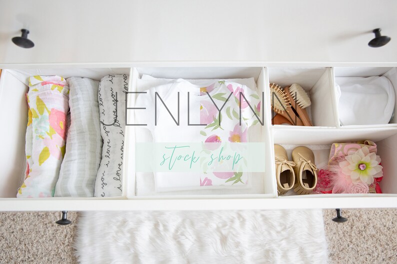 Download White Onesie in Drawer Mockup 1 Onesie Mockup Custom baby ...