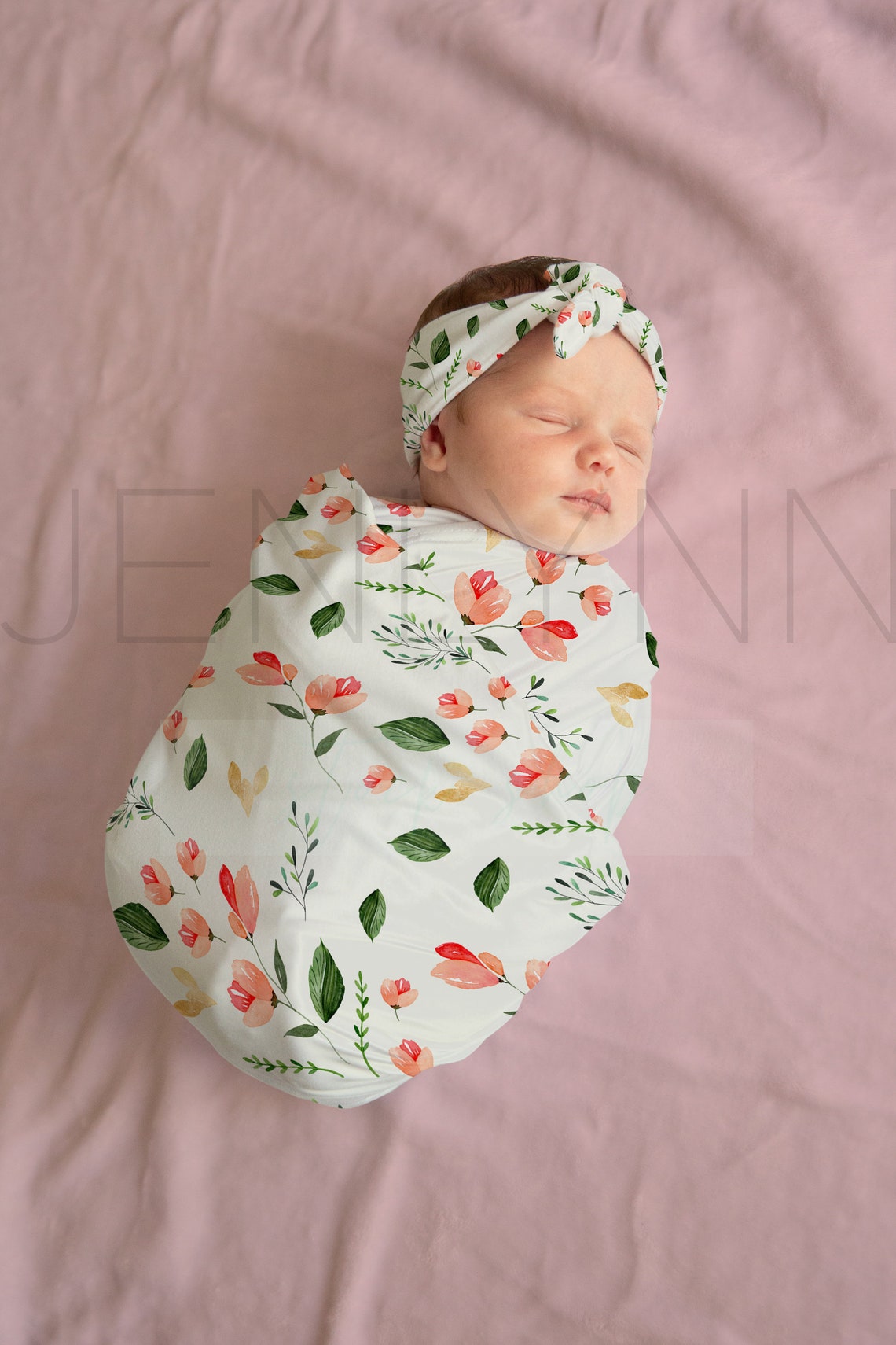 Baby Blanket and Headband Mockup BJ08 Baby Girl Blanket Etsy