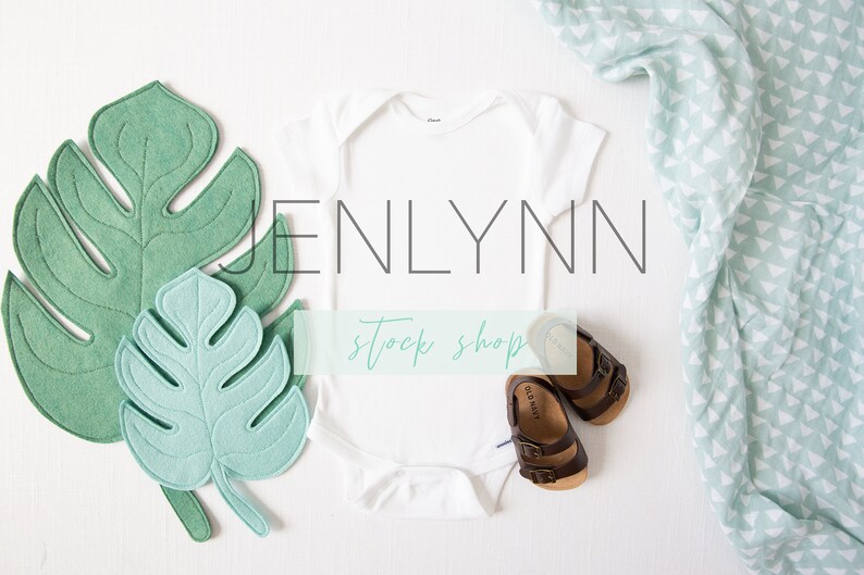 Download White Onesie Mockup flatlay Gerber onesie mockup baby ...