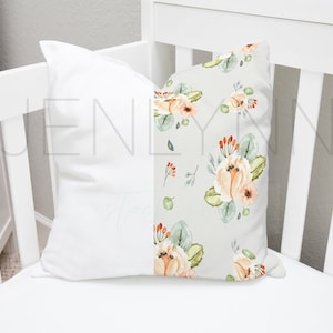 White Pillow Mockup: Nursery Styled Stock Photo (PSD)