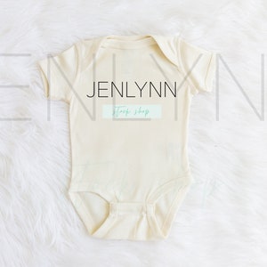 Rabbit Skins 4400 Natural Bodysuit FlatLay, One Piece Mockup, Baby Mockup, Rabbit Skins Mockup, Gender Neutral Mockup, Natural Bodysuit mock