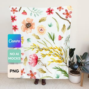 Decke Mockup PNG, Babydecke Mockup, digitale PNG, Frau Decke PNG, benutzerdefinierte Decke Mockup, Canva Decke Mockup, ziehen und ziehen