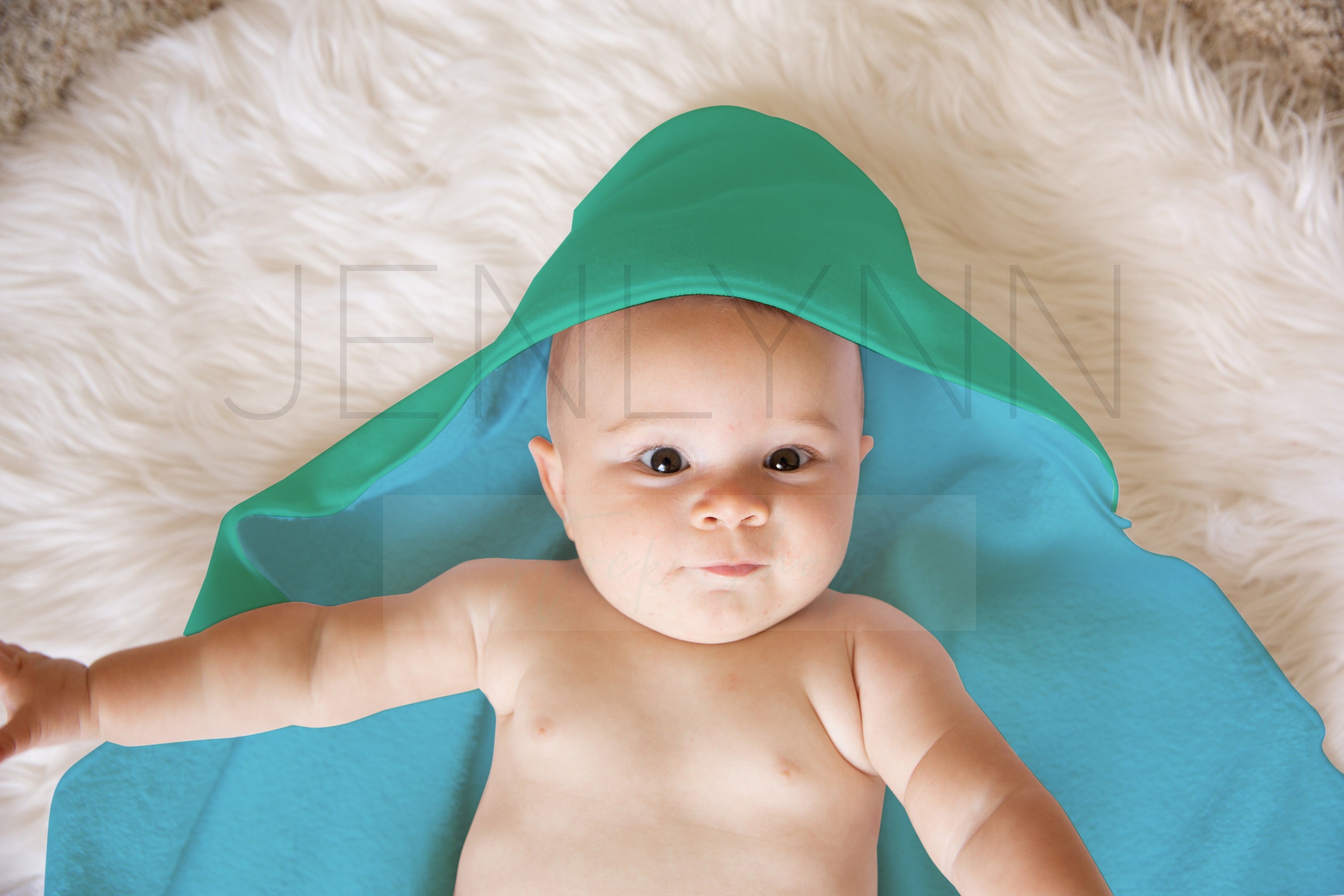 Hooded Baby Towel on Baby Mockup 33 Hooded Towel Mockup Etsy