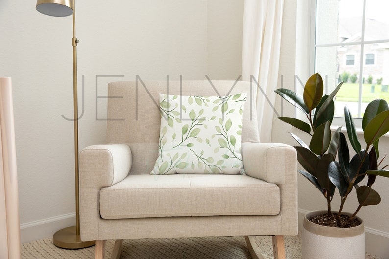 Download Nursery pillow mockup NN30 pillow on chair mockup square ...