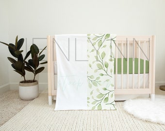 Velveteen Blanket and Crib Sheet Mockup: Nursery Decor (PSD, JPG)