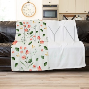 Minky Blanket Mockup on Couch #3, custom blanket mockup, fuzzy blanket mockup, kids blanket mockup, vertical 50x60 blanket mockup, baby blan