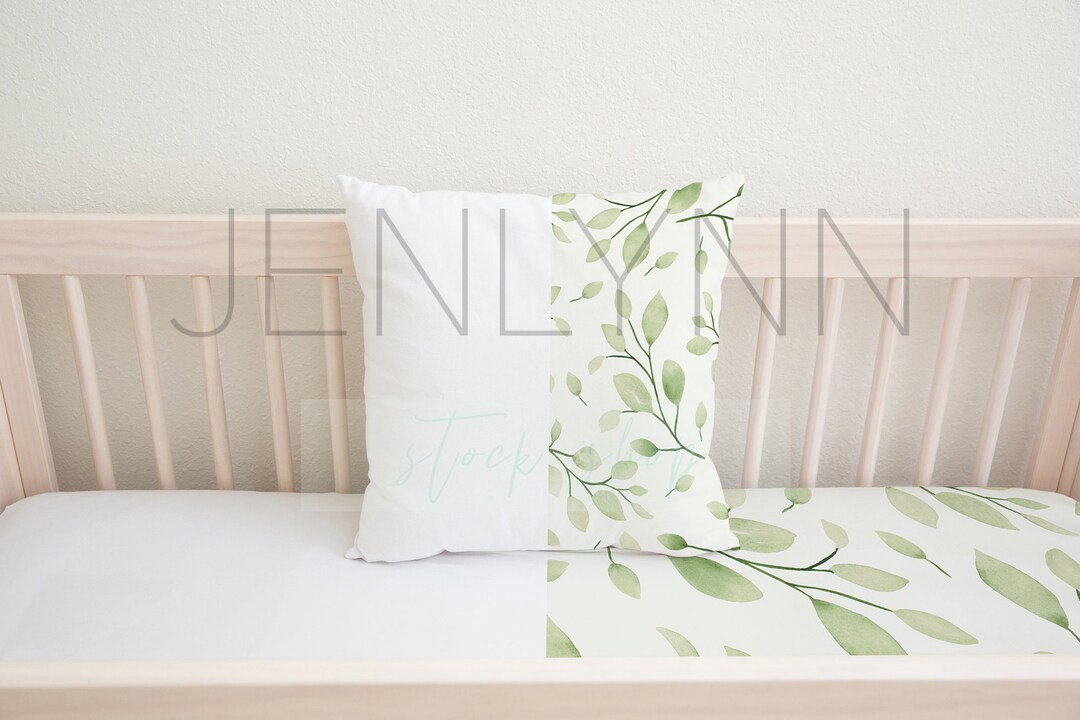 Pillow in Crib Mockup Crib Sheet Mockup Nursery Pillow Etsy