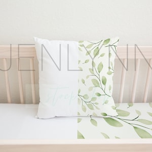 Crib Pillow Mockup: Nursery Interior Scene (PSD & JPG)
