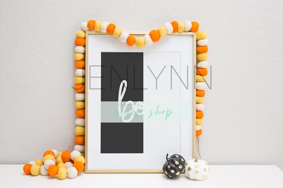 Halloween Frame Mockup Fall Styled Frame Halloween Styled Etsy