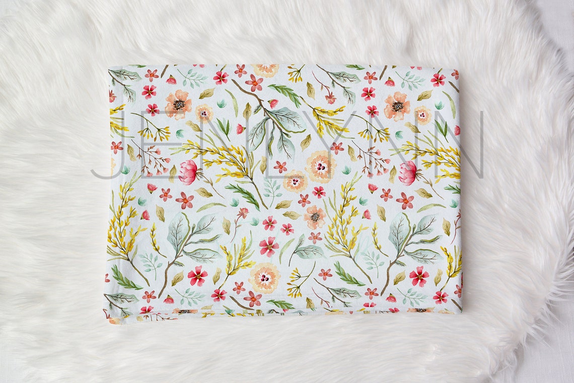 Download Minky Baby Blanket Flatlay Mockup 4 Minky Blanket Mockup ...