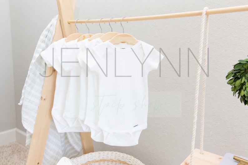 Download Simple White Hanging Onesie Mockup 8 Onesie Mockup Custom ...