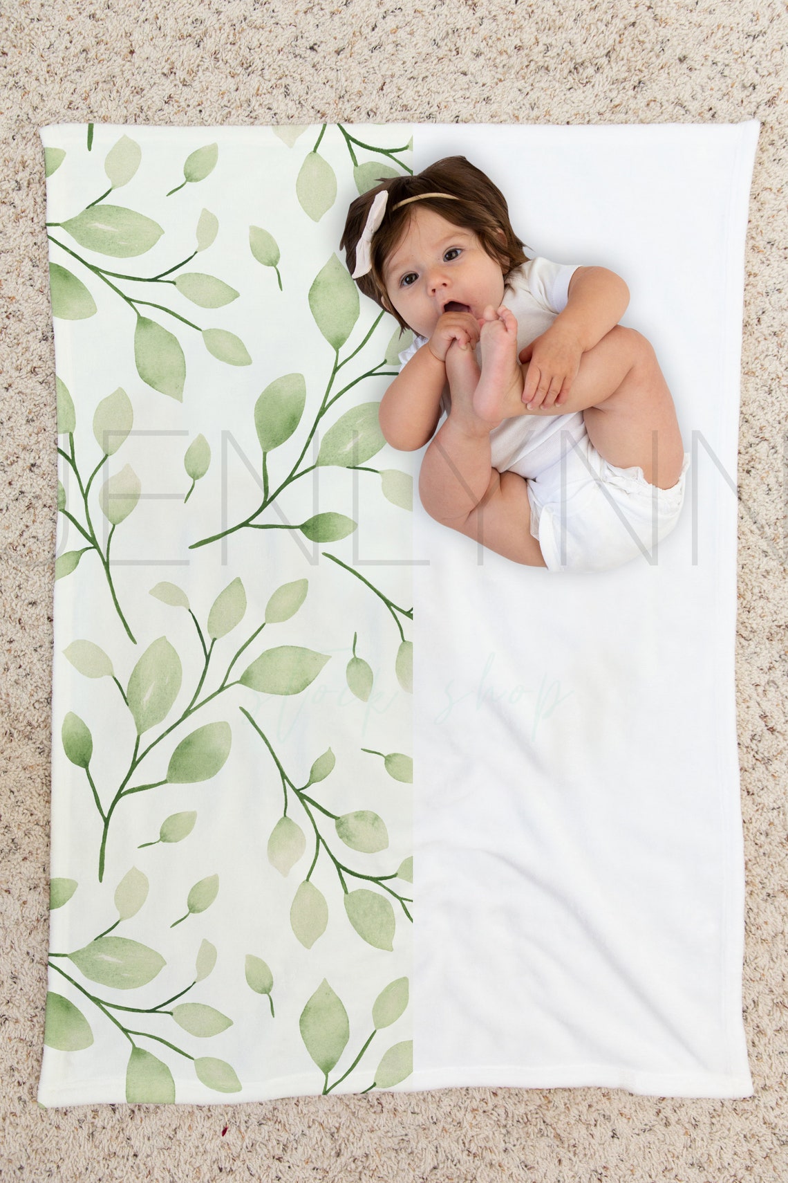 Vertical Milestone Baby Blanket Mockup Growth Tracker Blanket Etsy