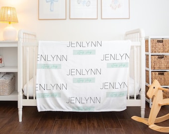 Crib Velveteen Blanket Mockup: 30x40 Nursery Blanket (PSD & JPG)