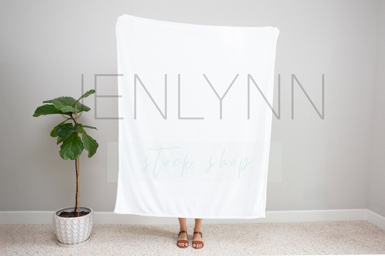Woman Holding 50x60 Custom Blanket Mockup 15 Minky Blanket Etsy