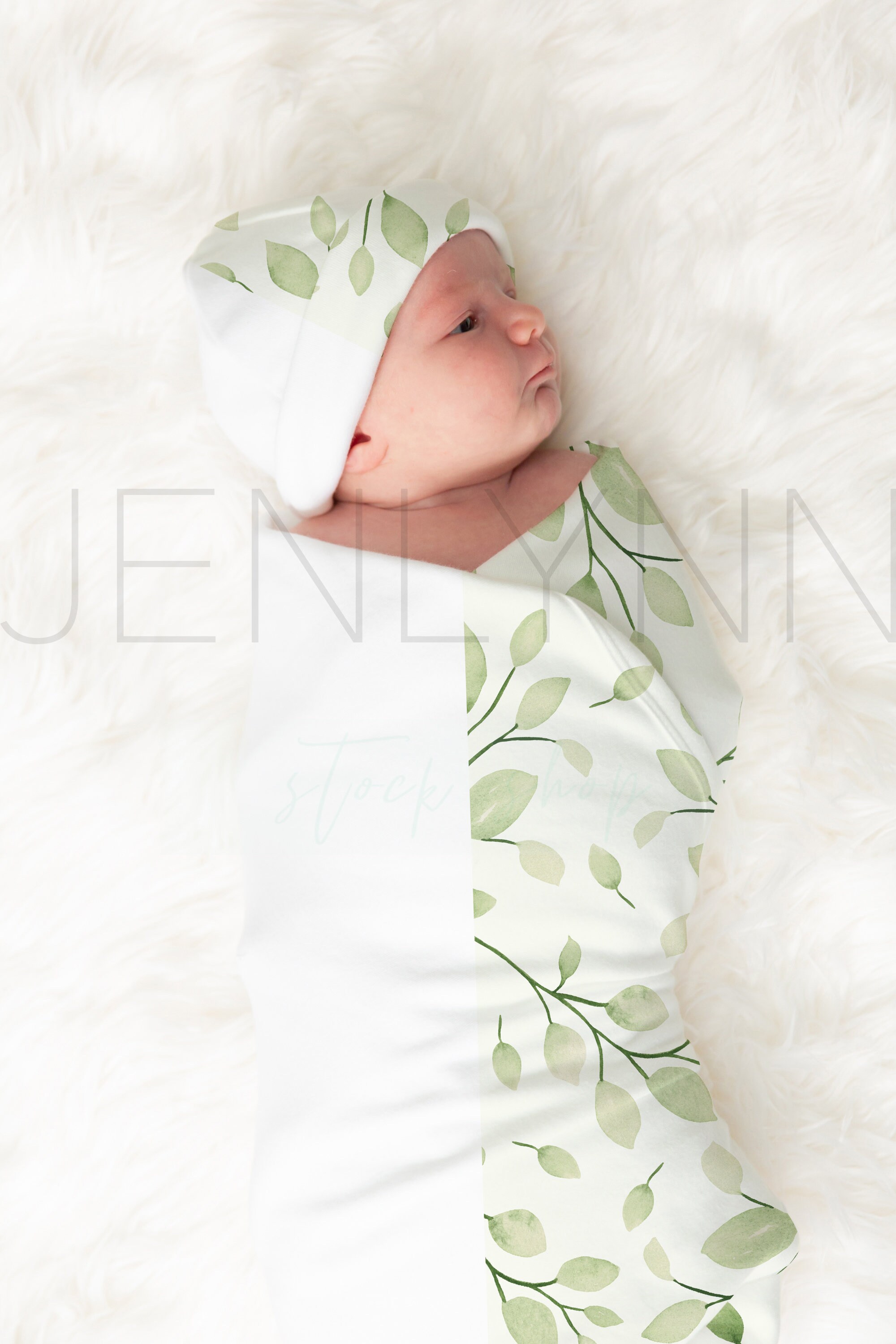 Jersey Blanket With Hat on Baby Mockup VK6 White Swaddle Etsy Canada