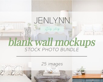 Blank Wall Mockups: Home Interior Styled Stock Photos (Digital Product)