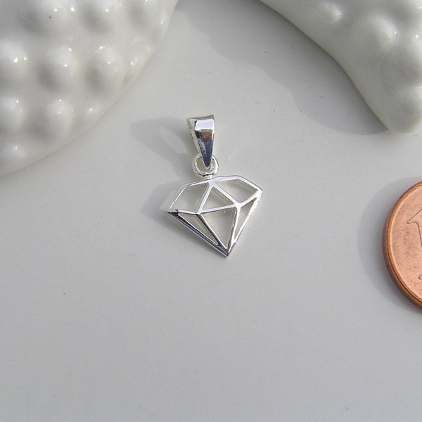 Anhänger 'Origami-Diamant' 925er Silber