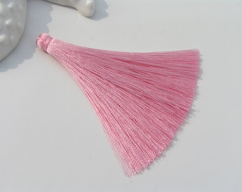 2 Seiden-Quasten  7 cm - Coral Pink