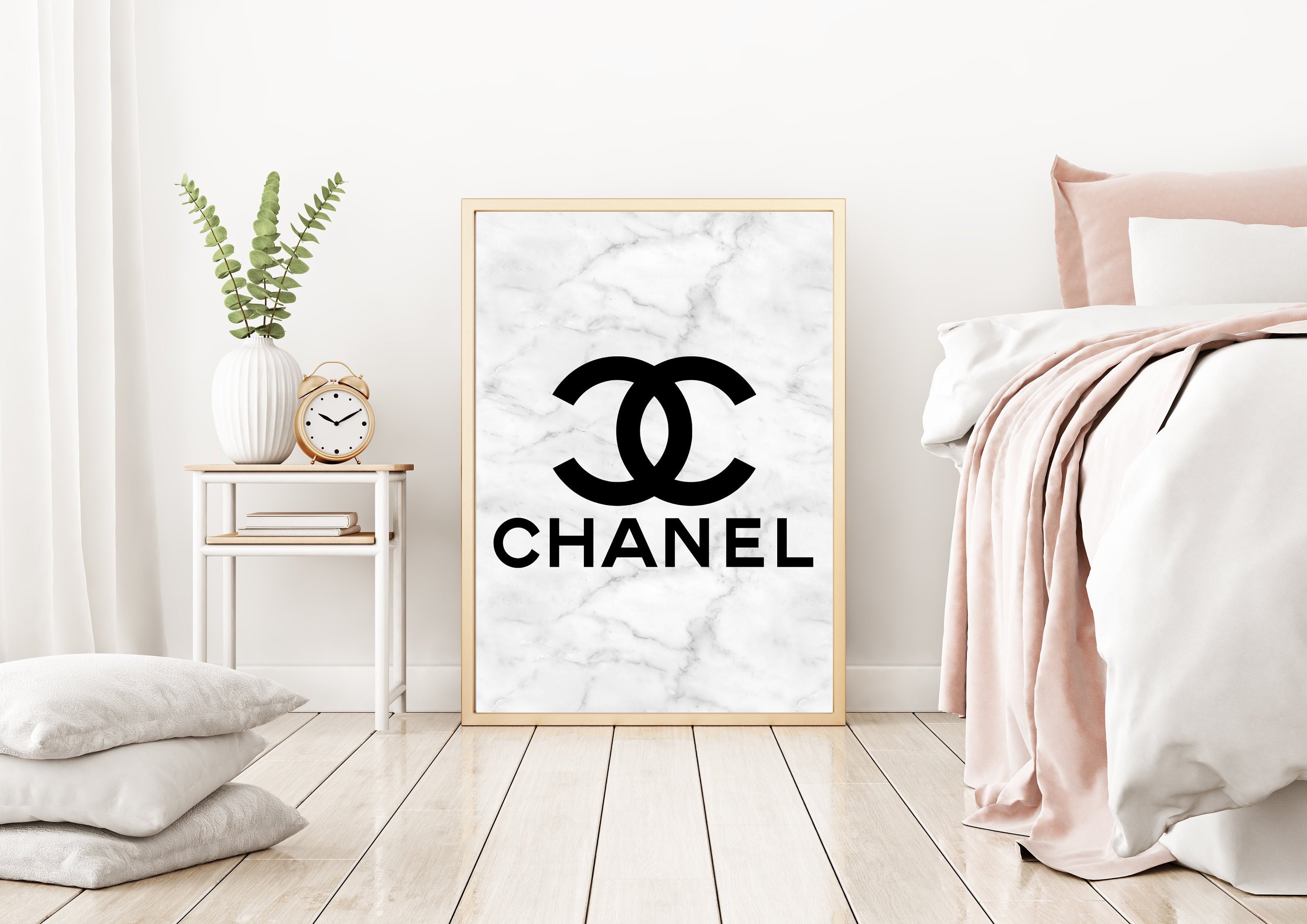 Chanel Marble Logo Digital Design Poster Wall Art Decor | Etsy