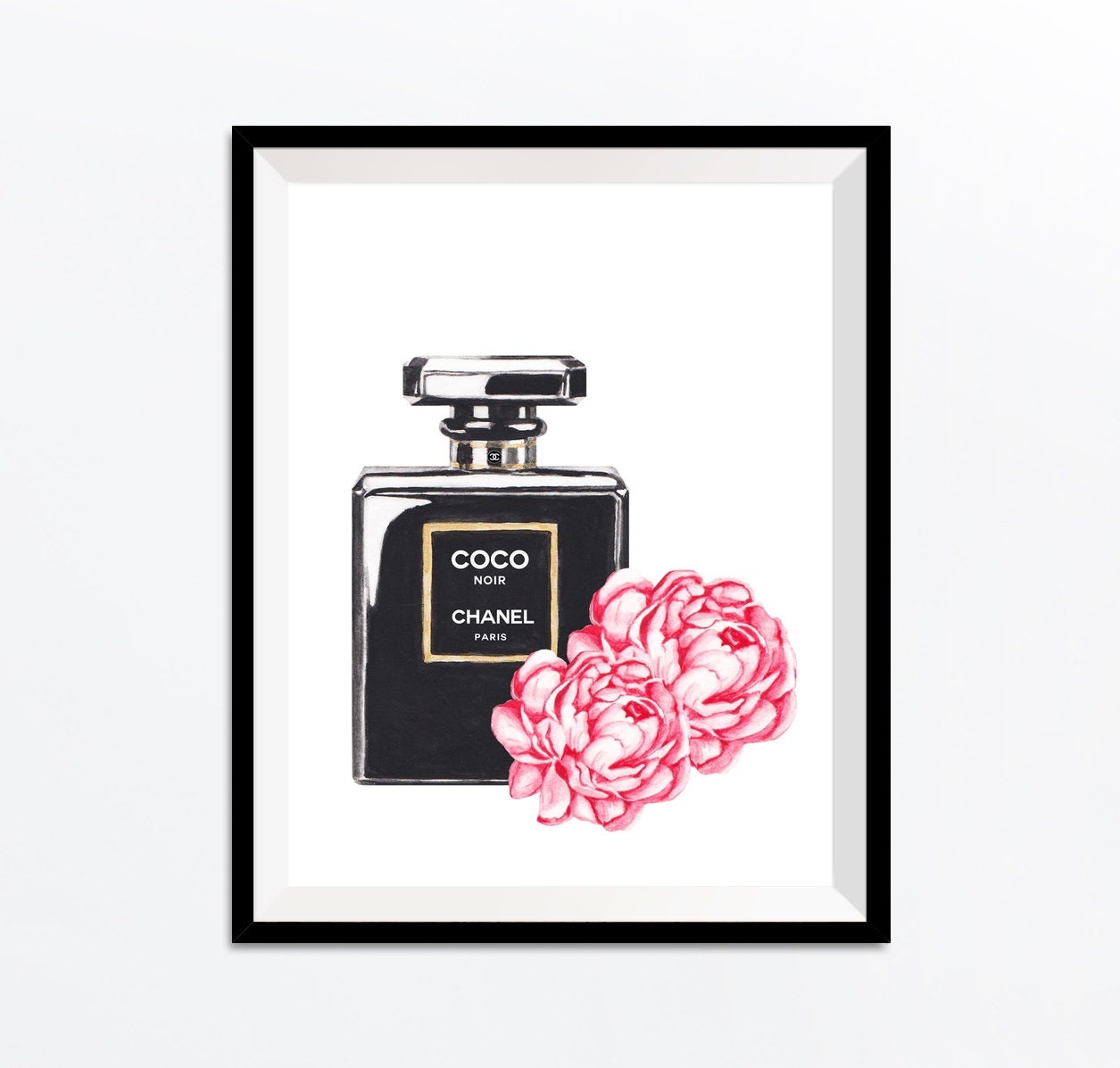 Chanel Coco Paris Perfume Digital Design Cartel Pared Arte Etsy