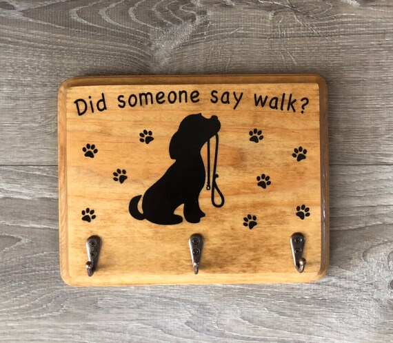 wooden dog leash holder etsy