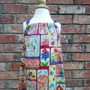 Puppy Dog Halter Dress: Ruffled Girls Sundress, Size 3