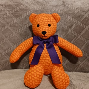 Handmade bear, pumpkin bear, orange bear, autumn bear, fall home decor, unique bear,  fall bear, Halloween bear