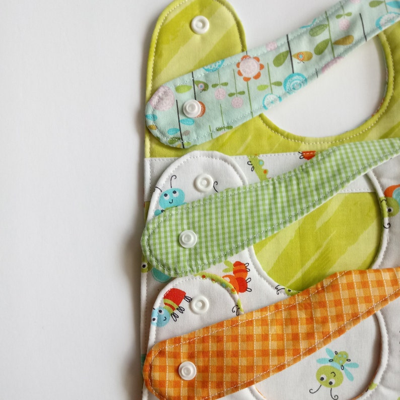 Baby girl gift reversible bibs side snap closure new mom Etsy