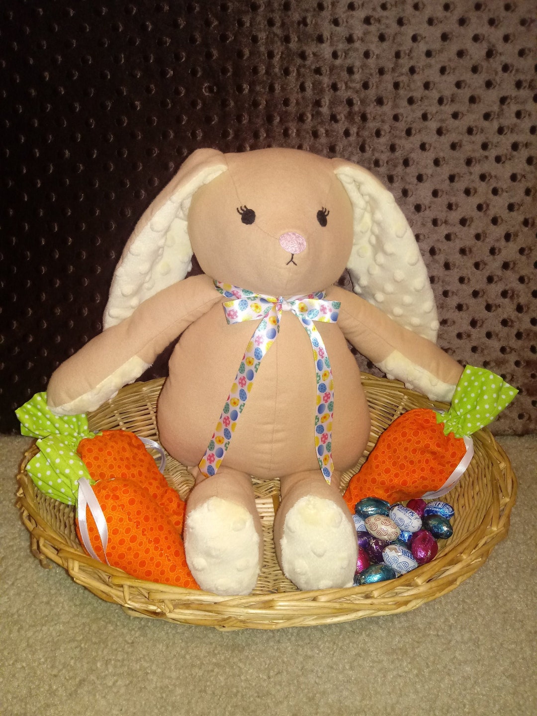Neutral Rabbit Stuff For Rabbits Handmade Flannel Stuffed Bunny: Neutral Nursery Decor - Etsy