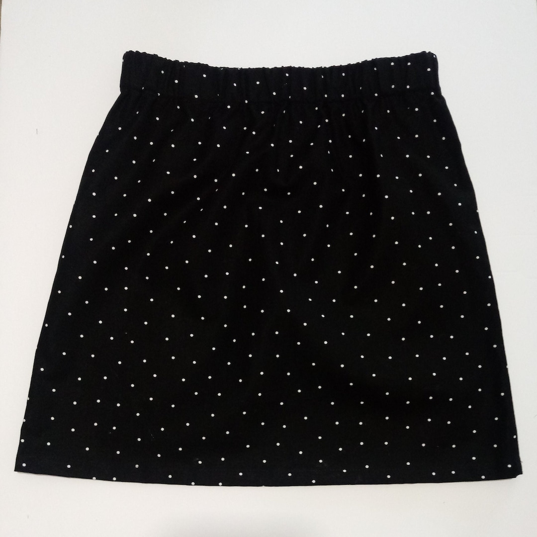 Short Skirt Black Skirt Girls Size 12 Black and White Polka - Etsy