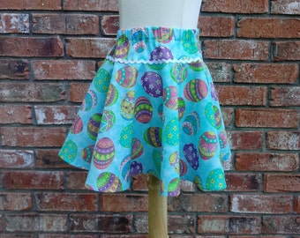 Twirl skirt, elastic waist, size 4 girls, circle skirt, cotton summer skirt, skater skirt, full skirt, girls twirly skirt, vintage style