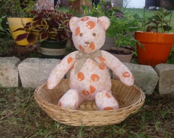 Handmade Teddy Bear: Pumpkin Country Home Decor, Thanksgiving Gift