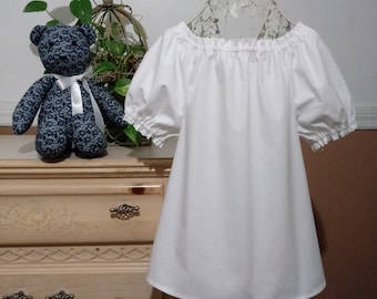 Ladies white peasant blouse sales