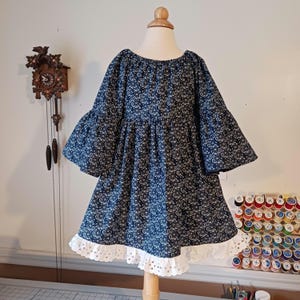 Bell sleeve peasant dress,