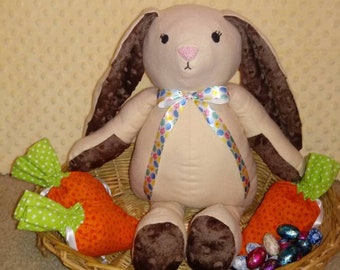 Stuffed rabbit doll, nursery decor, collectible bunny, soft stuffed animal, Easter gifts, spring decorations, bunny rabbit stuffed animal