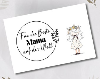 Carte postale, carte de voeux, carte fête des mères, carte fête des mères, carte maman, carte de voeux fête des mères, anniversaire maman