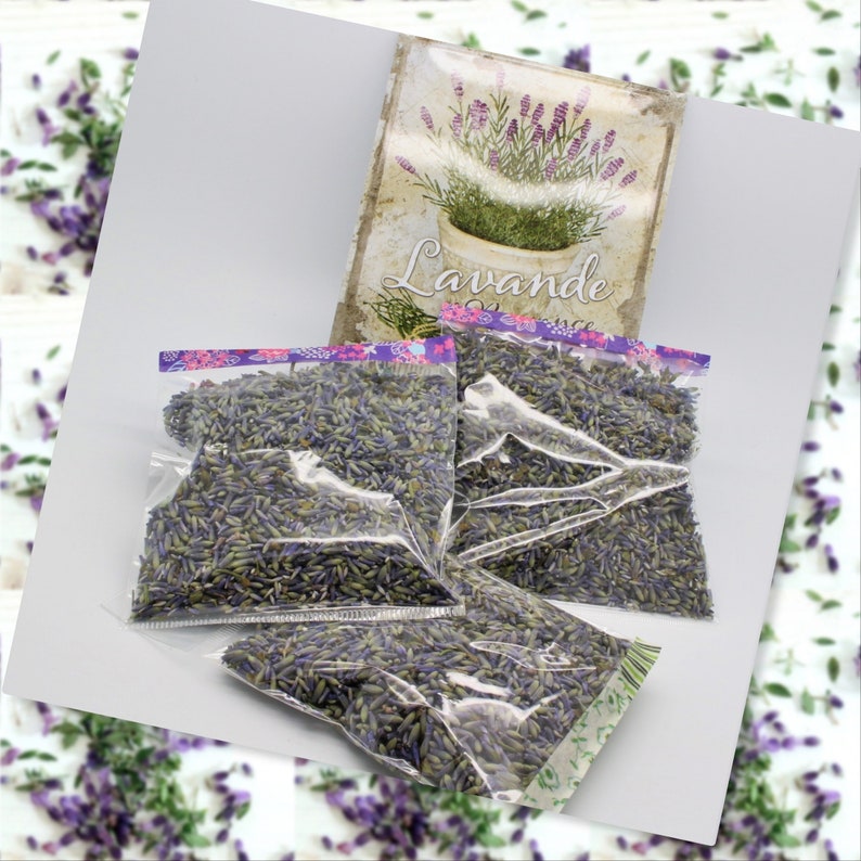 Lavender flowers air-dried / without stem 20g / from our own garden / for fragrance bags image 1