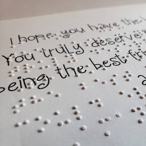 Customizable Braille Greeting Cards