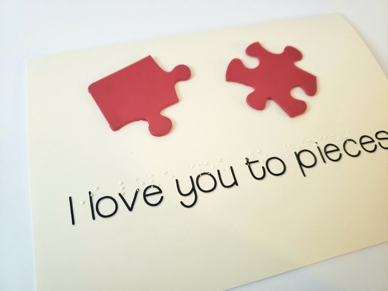 Custom Braille Valentine's Day Card Etsy